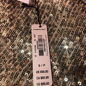 Victoria secrets gold sequin lined bottoms pants